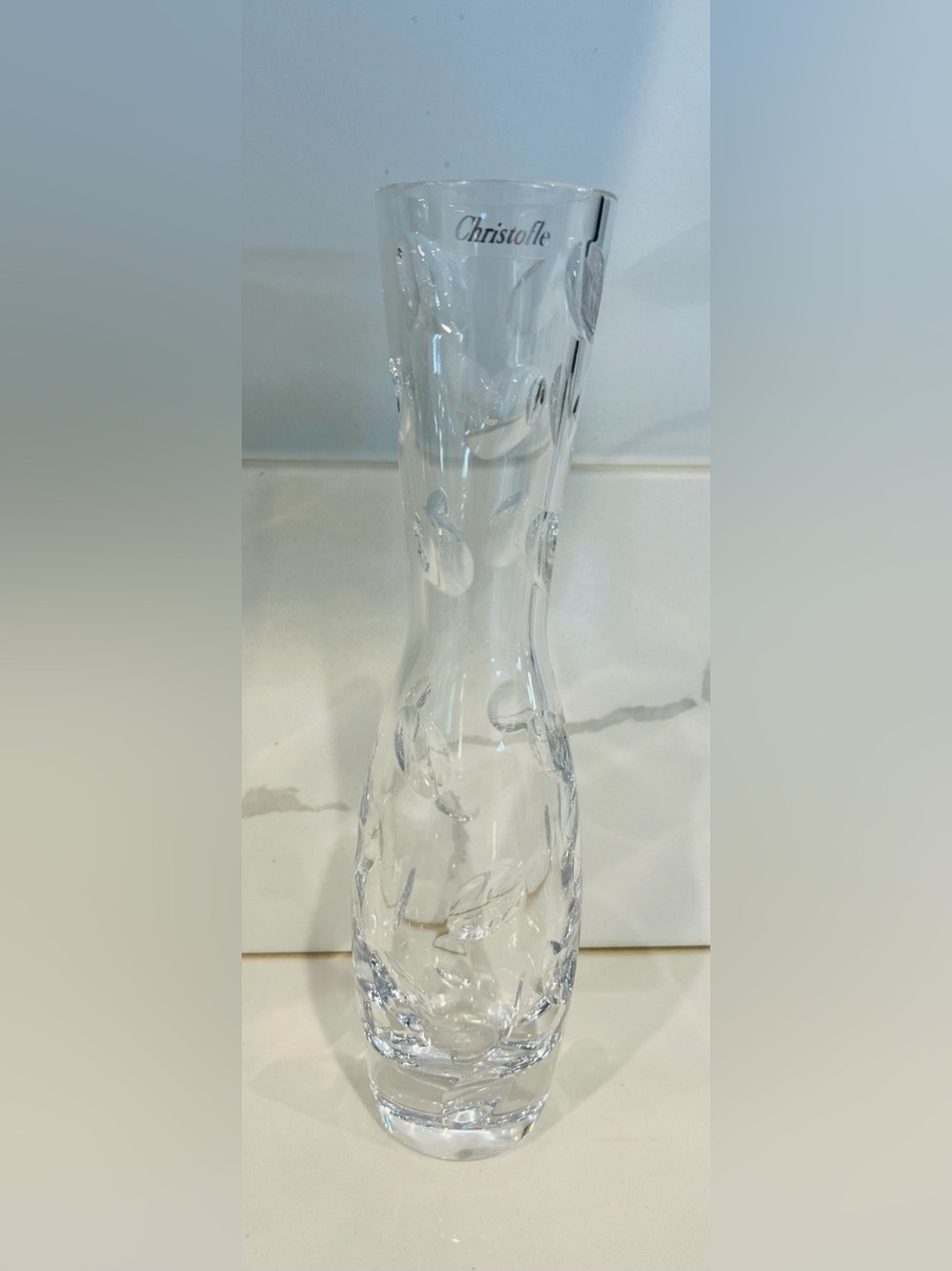 Christofle Cluny crystal bud vase